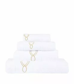 Abyss & Habidecor Décor Gold Trim Bath Towel 70cm x 140cm 108 GOLD Towels