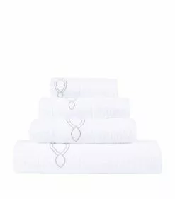 Abyss & Habidecor Décor Silver Trim Guest Towel 40cm x 75cm 109 SILVER Towels