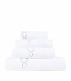 Abyss & Habidecor Décor Silver Trim Hand Towel 55cm x 100cm 109 SILVER Towels